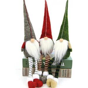 3pcs Long Legs Rudolph Doll Set, Christmas‎ Decoration & Kids Gift